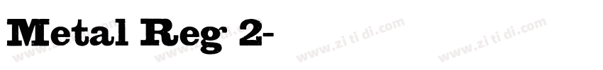 Metal Reg 2字体转换